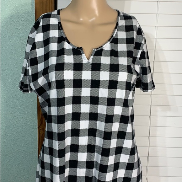 Arizona Jean Co Black & White Checked Sheath Dress - Picture 2 of 6